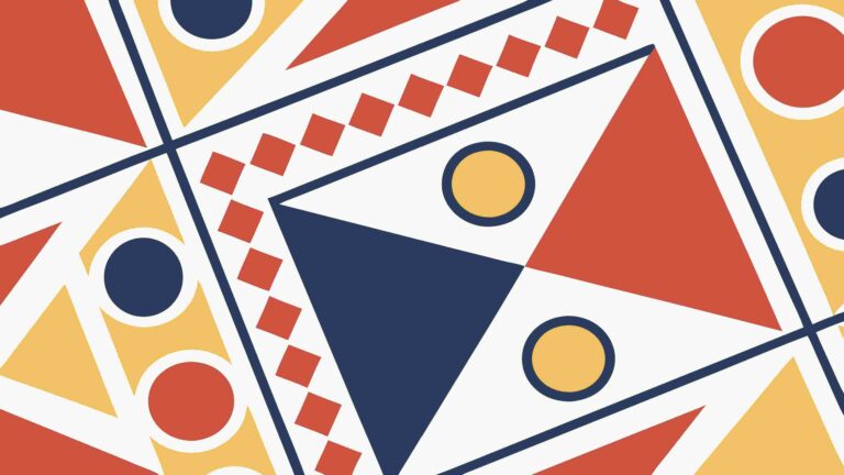 Abstract Tribal Geometric Pattern with Bold Colors, vector design Generative AI