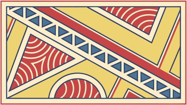 Traditional Tribal Geometric Border Pattern Design, vector design Generative AI
