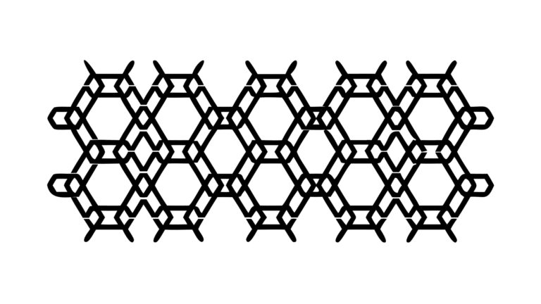 Bold Black Hexagonal Geometric Pattern Structure, vector design Generative AI