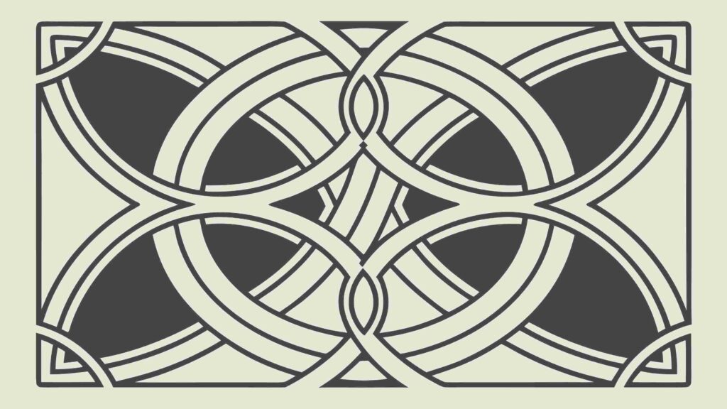 Elegant Interlocking Knot Pattern Decorative Art, vector design Generative AI