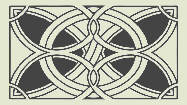 Elegant Interlocking Knot Pattern Decorative Art, vector design Generative AI