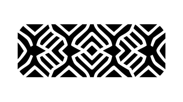 Bold Tribal Black and White Geometric Pattern, vector design Generative AI
