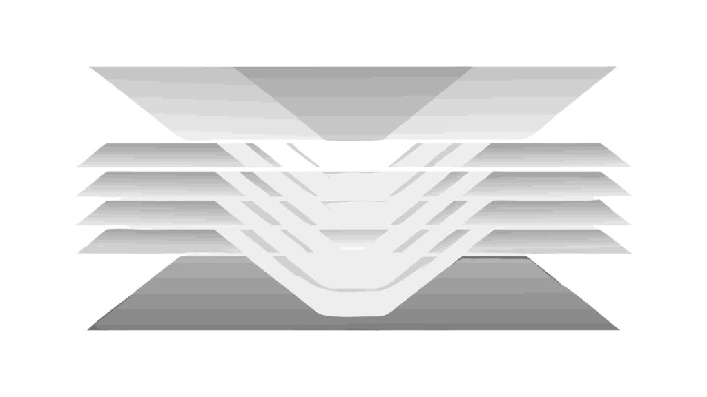 Abstract Layered White Panels Geometric Design, vector design Generative AI
