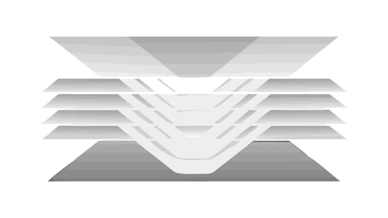 Abstract Layered White Panels Geometric Design, vector design Generative AI