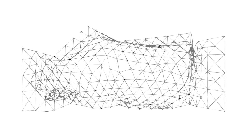 Abstract Low Poly Connected Dots and Lines Network, vector design Generative AI