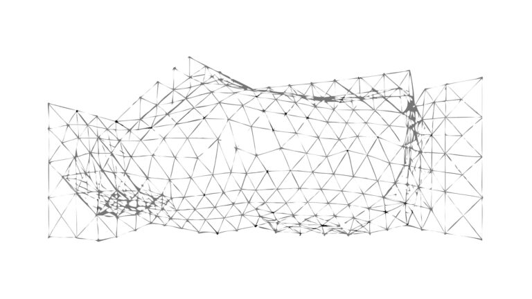 Abstract Low Poly Connected Dots and Lines Network, vector design Generative AI