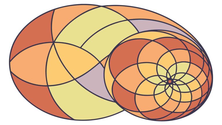Colorful Geometric Spiral Shell Abstract Vector Illustration, vector design Generative AI