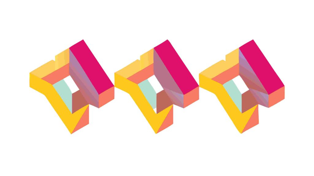 Stacked 3D Geometric Blocks Abstract Art Vector Design, vector design Generative AI