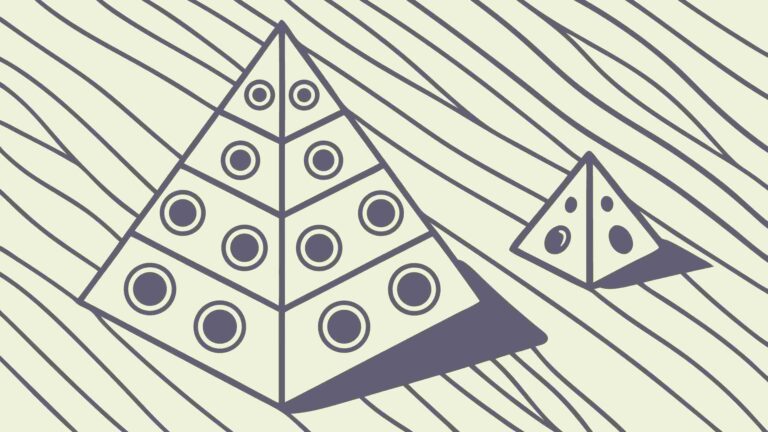 Abstract Pyramid with Circular Embellishments Vector Design, vector design Generative AI