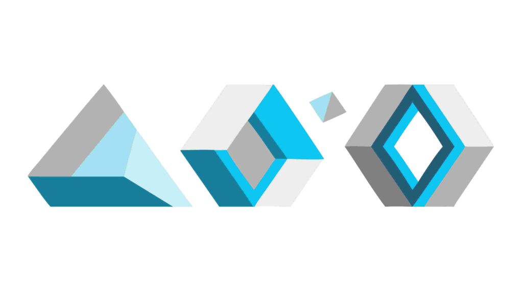 Abstract 3D Diamond Shapes Set Vector Illustration, vector design Generative AI