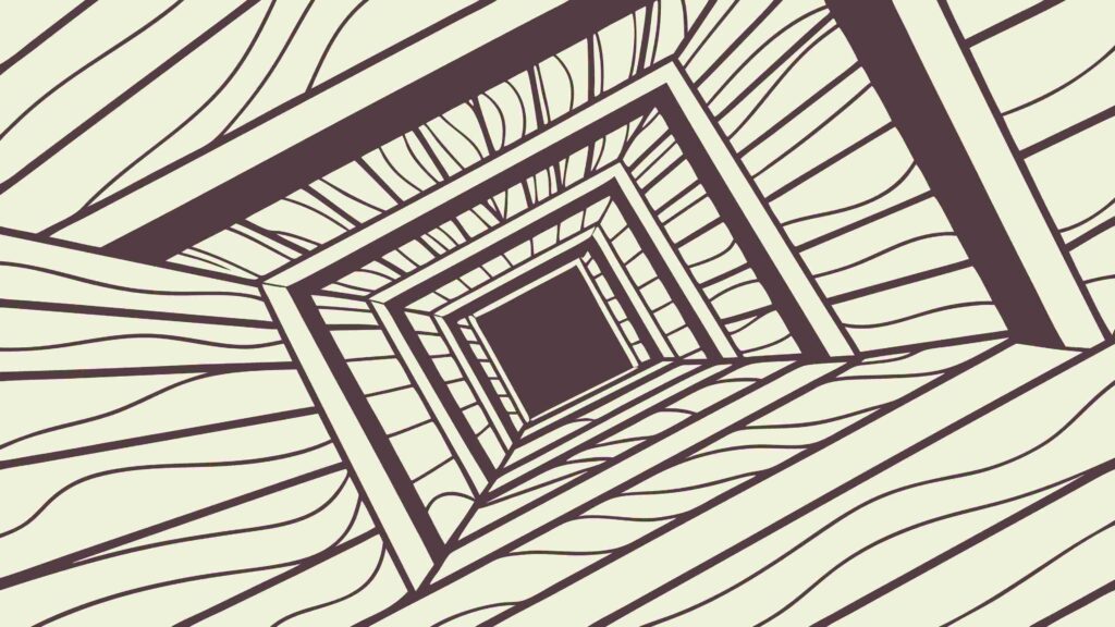 Hypnotic Swirling Geometric Tunnel Abstract Vector Art, vector design Generative AI