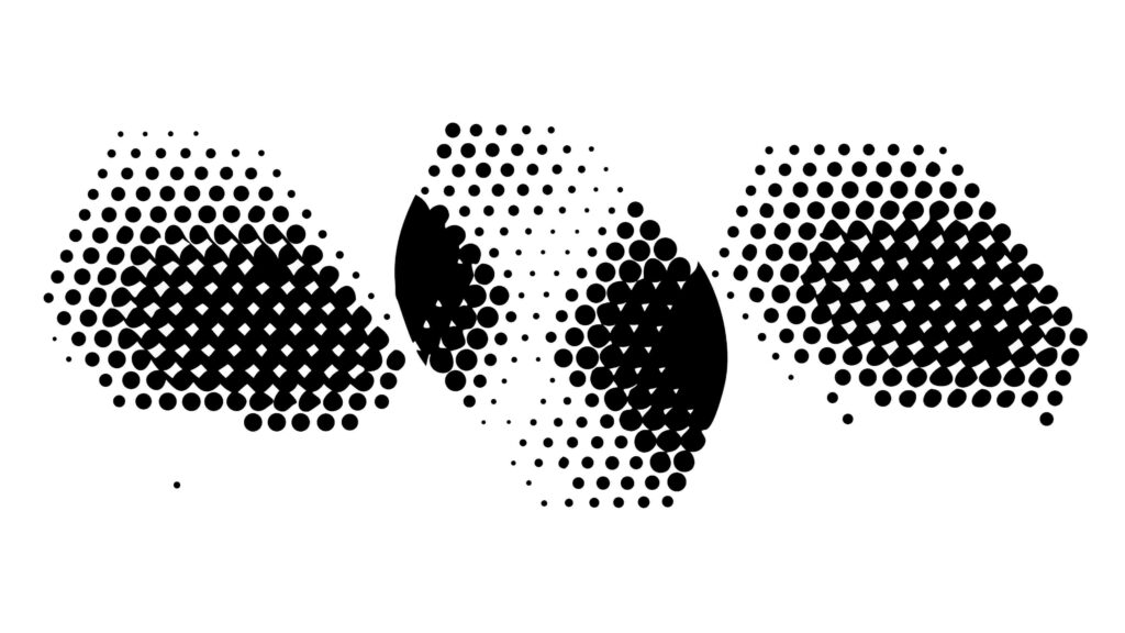 Abstract Halftone Dot Pattern Shapes Vector Background, vector design Generative AI