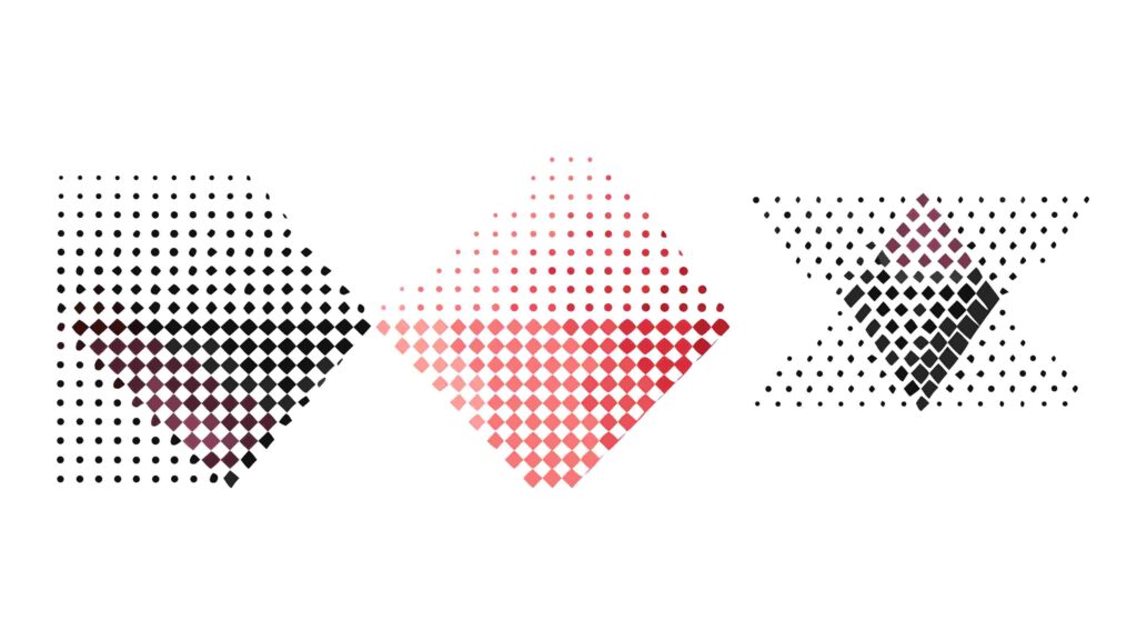 Abstract Geometric Triangles with Halftone Dots Vector, vector design Generative AI