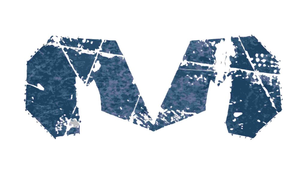 Grungy Letter M Abstract Texture Vector Design, vector design Generative AI