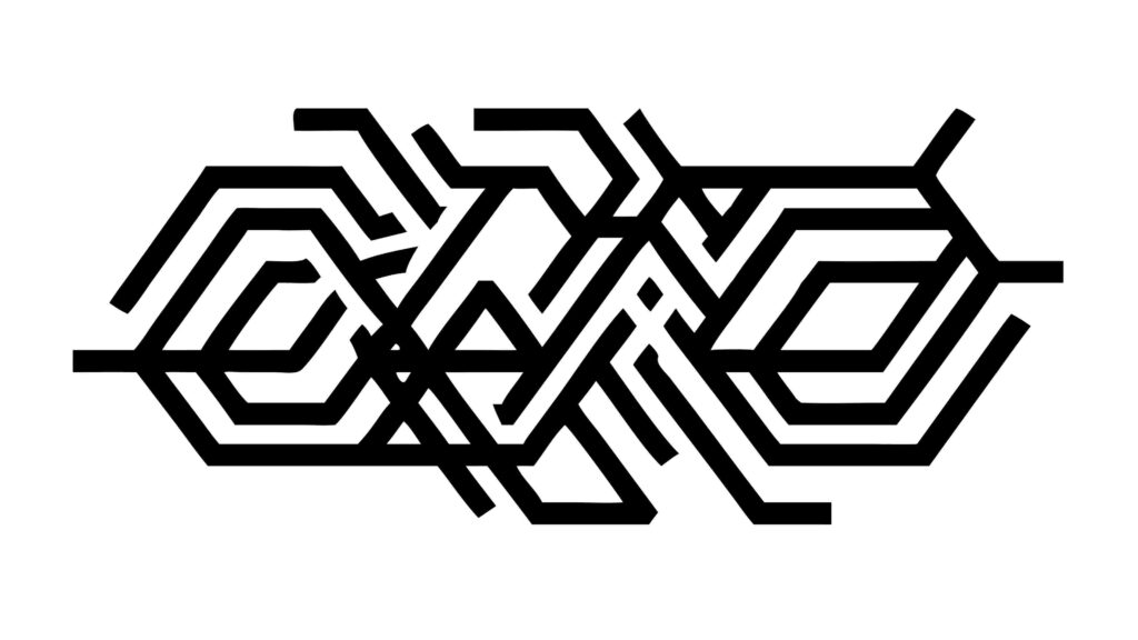 Abstract Interlocking Geometric Border Vector Design, vector design Generative AI