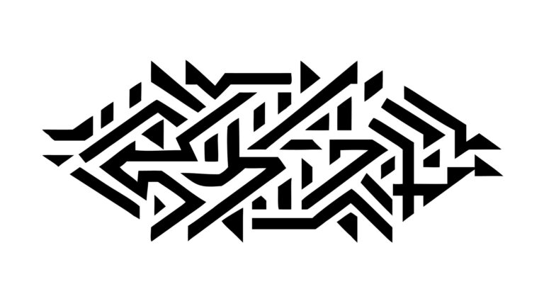Complex Geometric Maze Pattern Vector Design Element, vector design Generative AI
