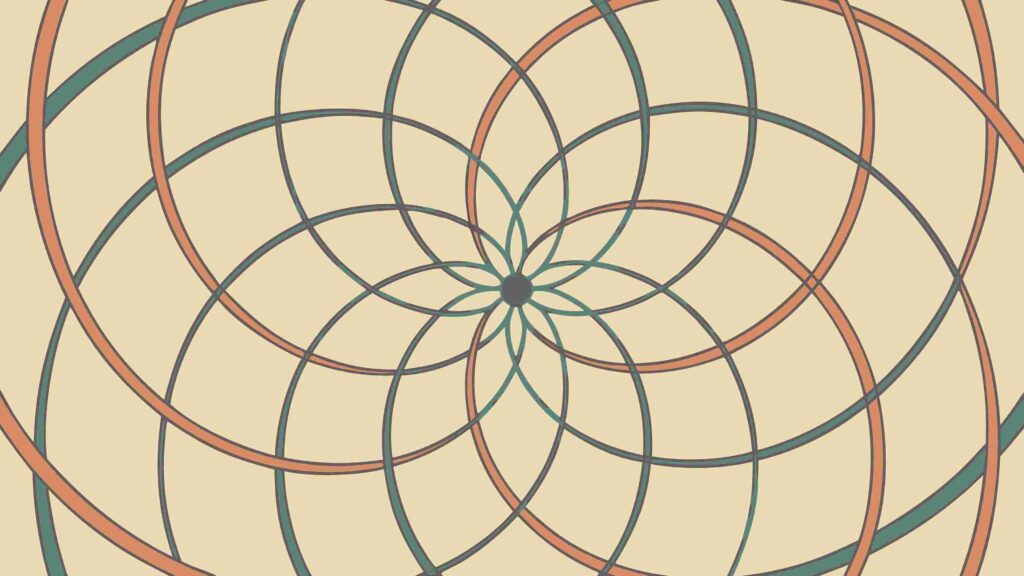 Hypnotic Swirling Radial Geometric Pattern Vector, vector design Generative AI