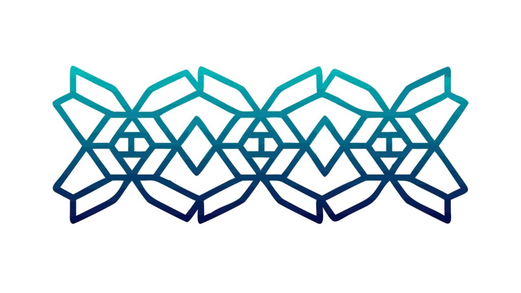 Abstract Interlocking Geometric Border Pattern Vector, vector design Generative AI