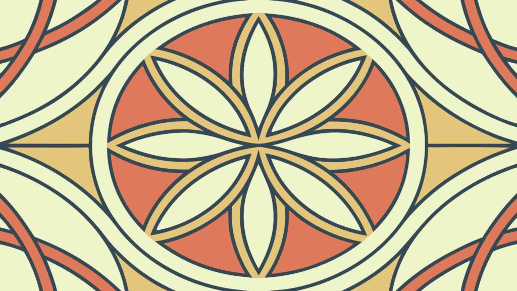 Vibrant Floral Geometric Mandala Pattern Vector Art, vector design Generative AI