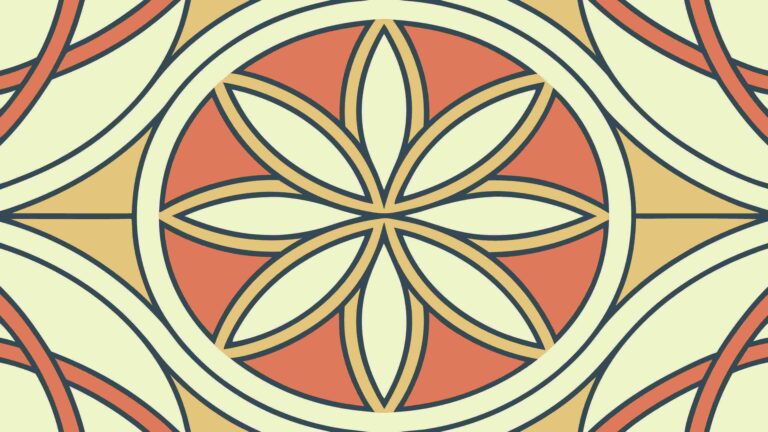 Vibrant Floral Geometric Mandala Pattern Vector Art, vector design Generative AI