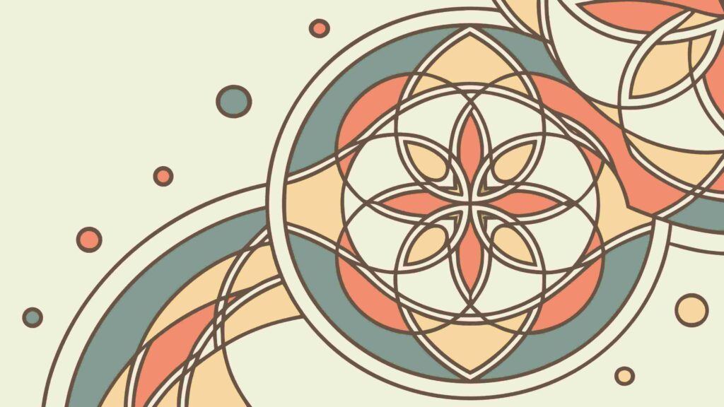 Abstract Geometric Floral Medallion Vector Design, vector design Generative AI