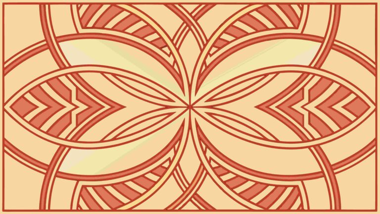 Symmetrical Abstract Geometric Pattern Vector Decorative Art, vector design Generative AI