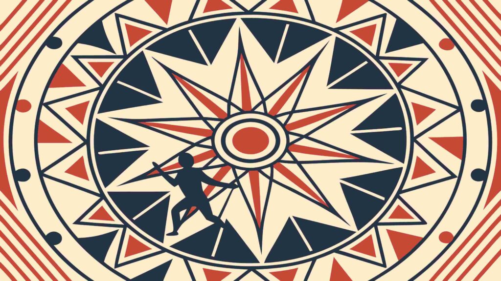 Ornate Geometric Star Mandala Pattern Vector Art, vector design Generative AI