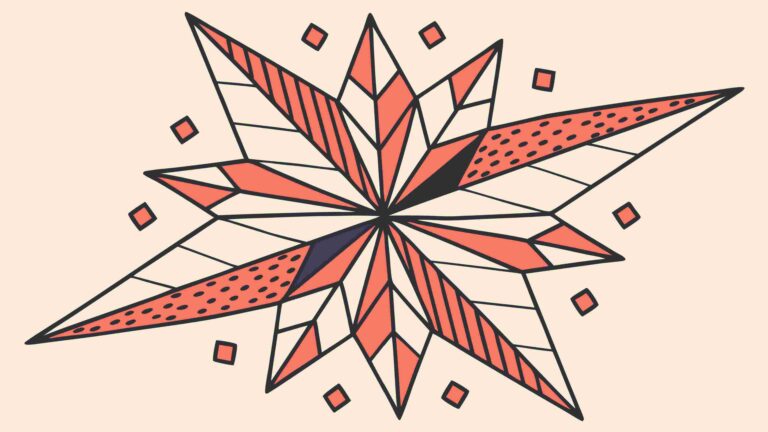 Stylized Compass Rose Starburst Vector Design Element, vector design Generative AI