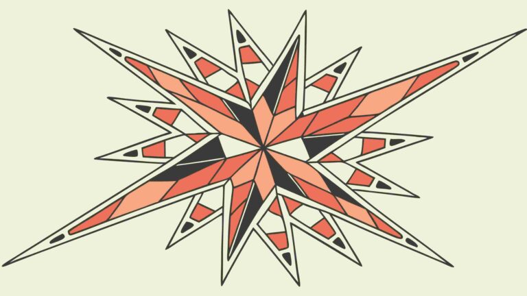 Dynamic Compass Starburst Abstract Vector Symbol, vector design Generative AI