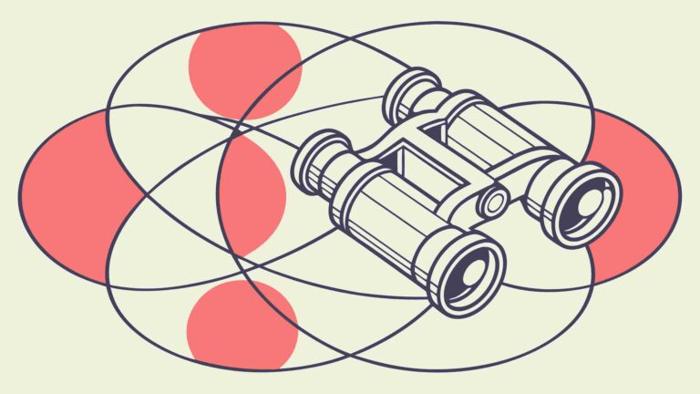 Binoculars on Abstract Geometric Pattern Vector Art, vector design Generative AI