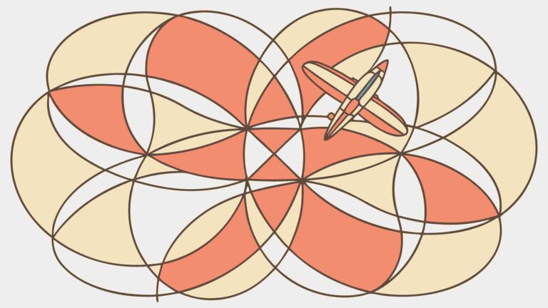 Abstract Geometric Pattern with Stylized Airplane Vector, vector design Generative AI