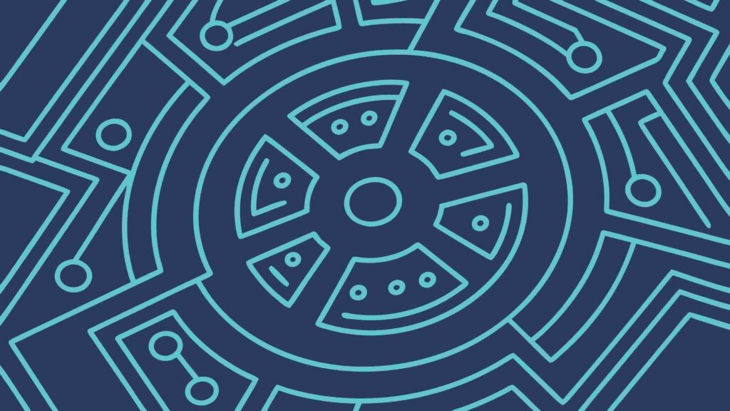 Circular Circuit Board Pattern Abstract Technology Vector, vector design Generative AI