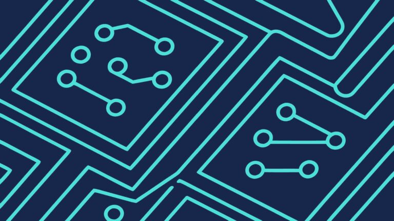 Seamless Interconnected Circuit Board Pattern Vector, vector design Generative AI