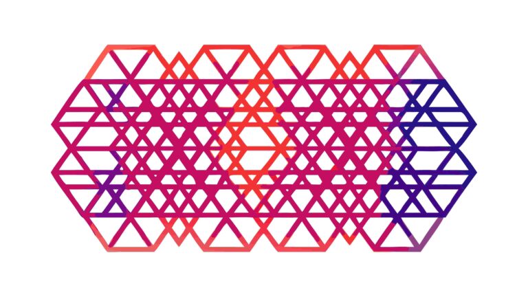 Abstract Hexagonal Geometric Pattern Colorful Vector, vector design Generative AI