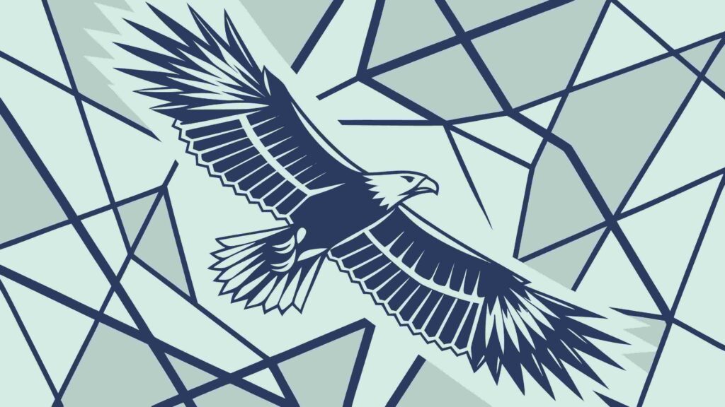 Geometric Eagle Silhouette Abstract Vector Art, vector design Generative AI