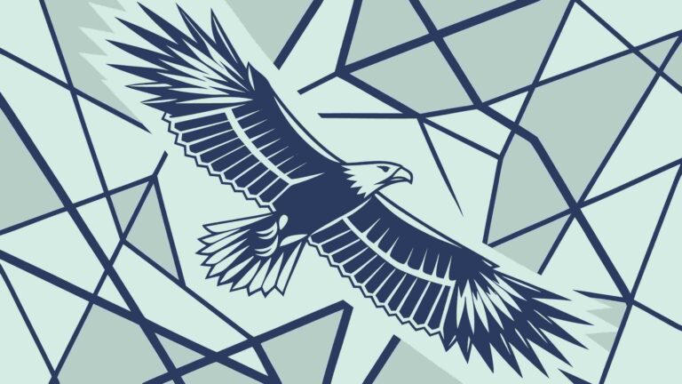 Geometric Eagle Silhouette Abstract Vector Art, vector design Generative AI