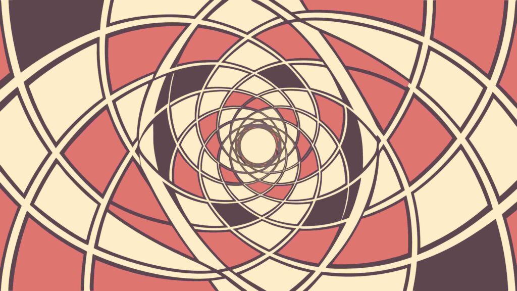 Abstract Radial Geometric Pattern Swirling Vector, vector design Generative AI