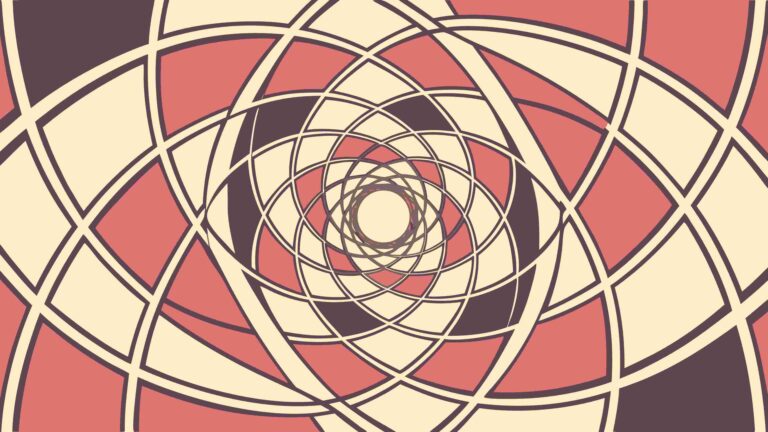 Abstract Radial Geometric Pattern Swirling Vector, vector design Generative AI