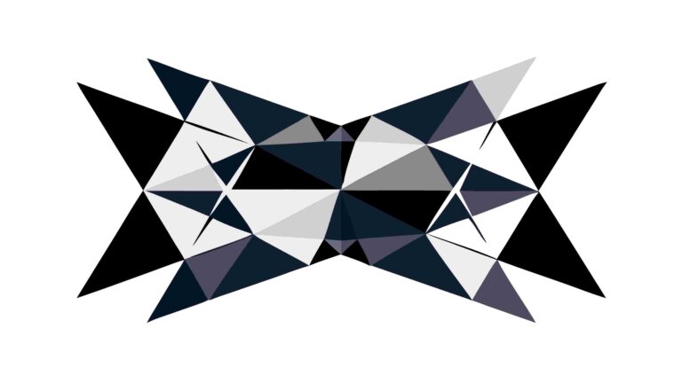 Bold Abstract Geometric Interlocking Shapes Pattern, vector design Generative AI