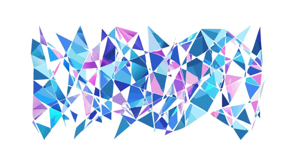 Sparkling Polygonal Crystal Facet Abstract Background, vector design Generative AI