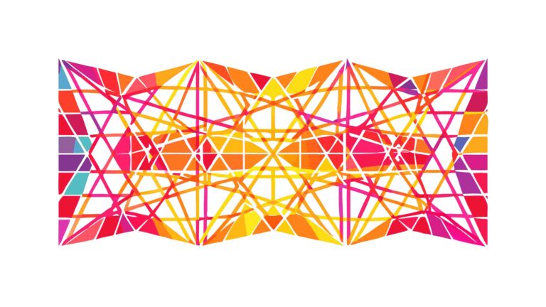 Vibrant Geometric Triangle & Polygon Abstract Pattern, vector design Generative AI