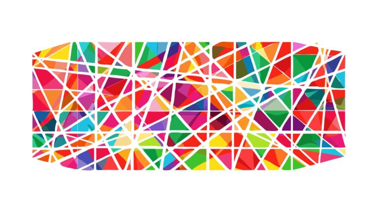 Colorful Abstract Geometric Mosaic Texture Background, vector design Generative AI