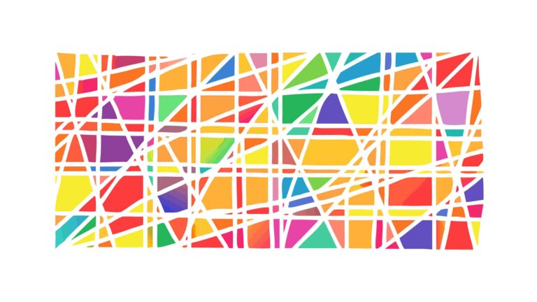 Abstract Geometric Triangle Grid Colorful Pattern, vector design Generative AI