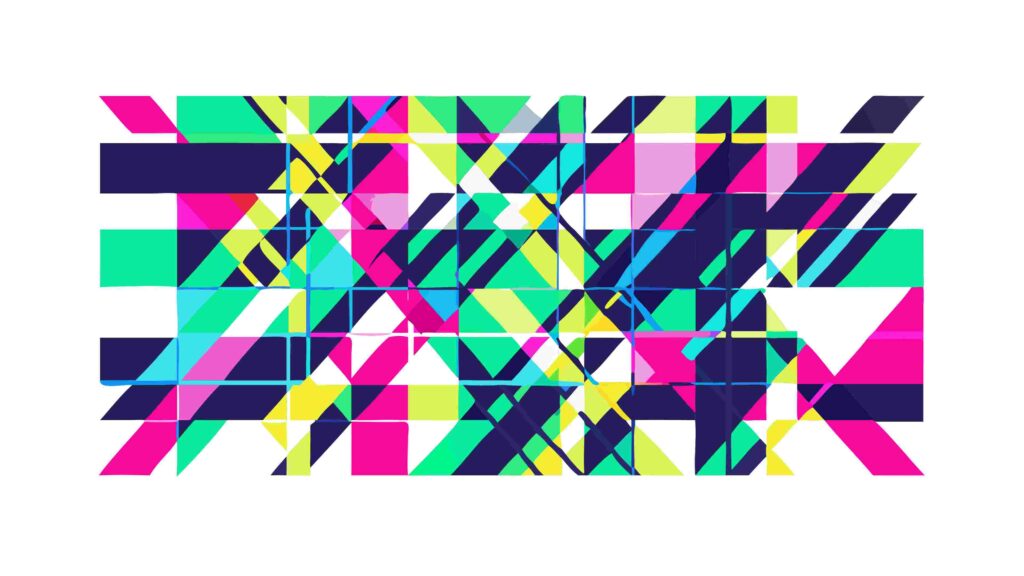 Abstract Geometric Fragmented Colorful Pattern Mosaic, vector design Generative AI