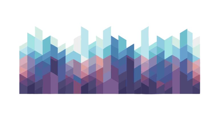 Modern City Skyline Abstract Geometric Style Illustration, vector design Generative AI
