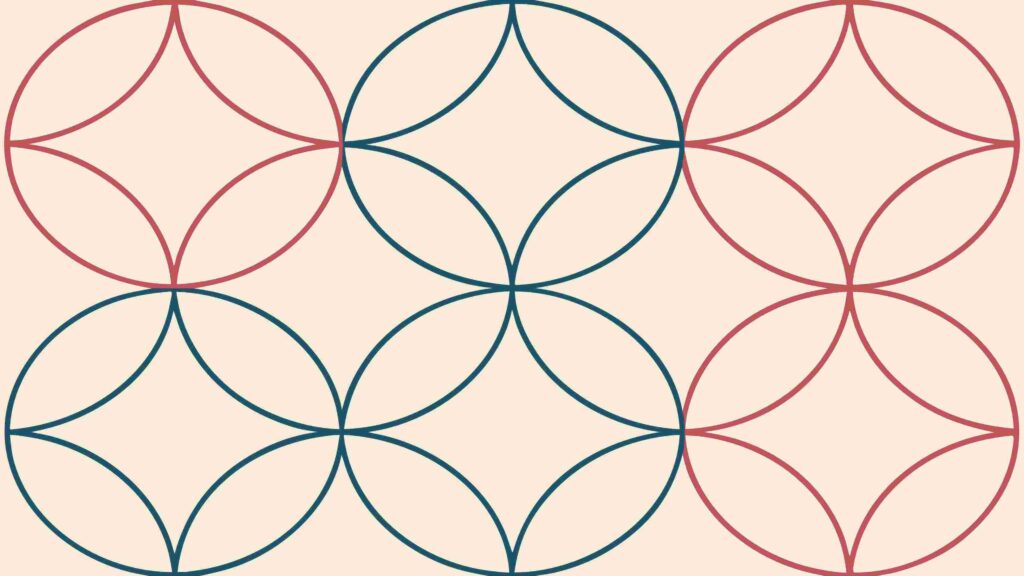 Simple Geometric Circles Repeating Pattern Background, vector design Generative AI
