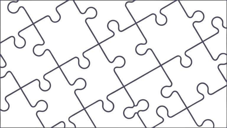 White Jigsaw Puzzle Pieces Seamless Pattern Background, vector design Generative AI