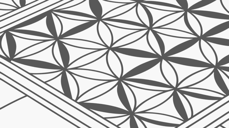 Traditional Geometric Mandala Floor Tile Pattern, vector design Generative AI