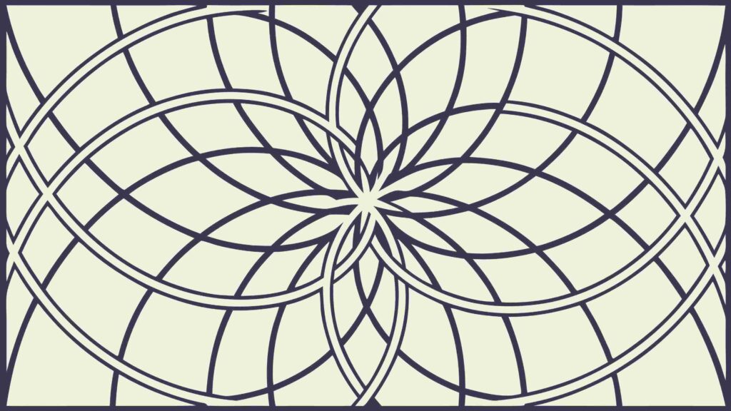 Abstract Spiraling Geometric Circles Line Art Pattern, vector design Generative AI