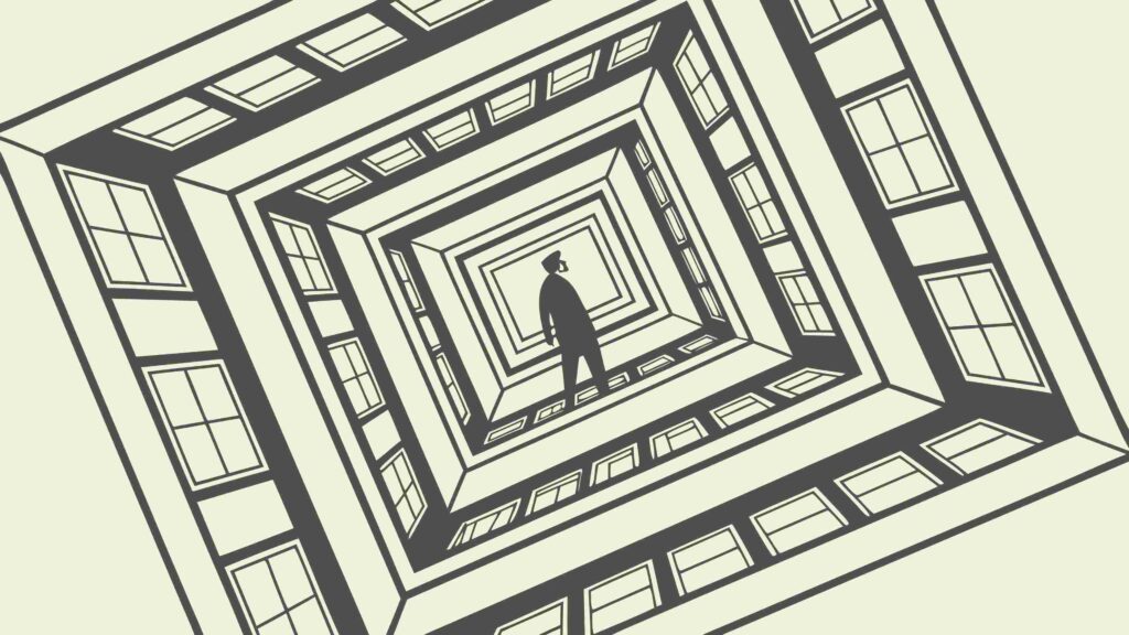 Infinite Tunnel Perspective Abstract Geometric Design, vector design Generative AI